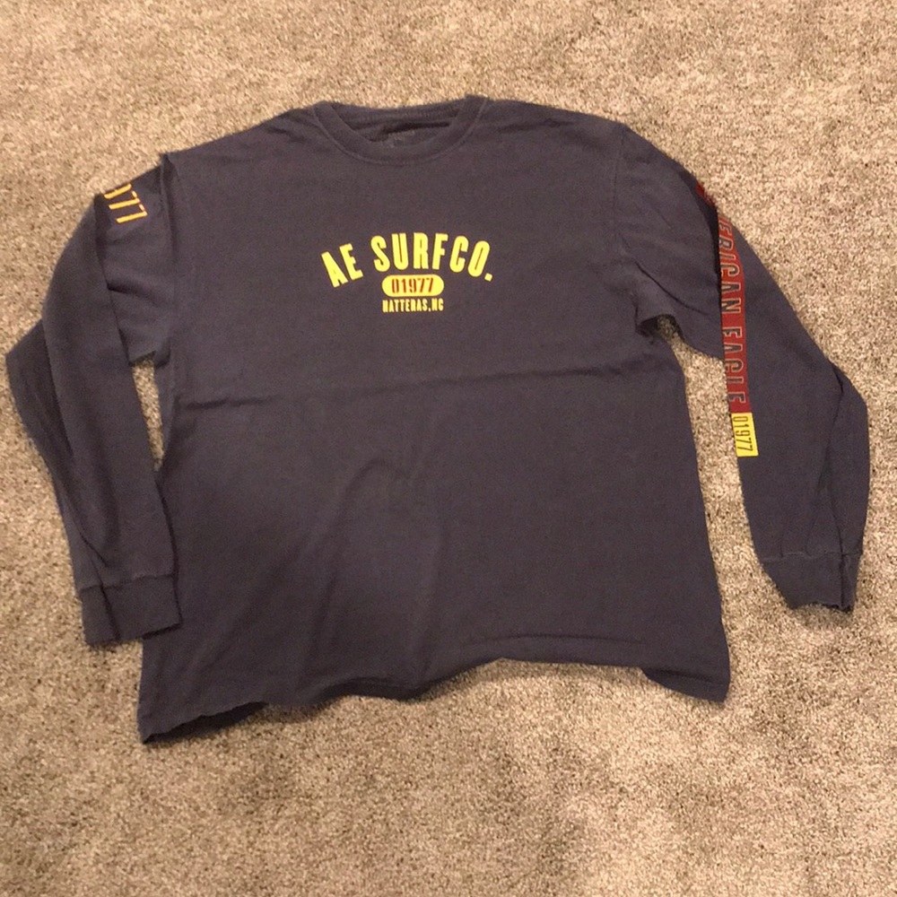 American eagle navy blue long sleeve shirt. Size M